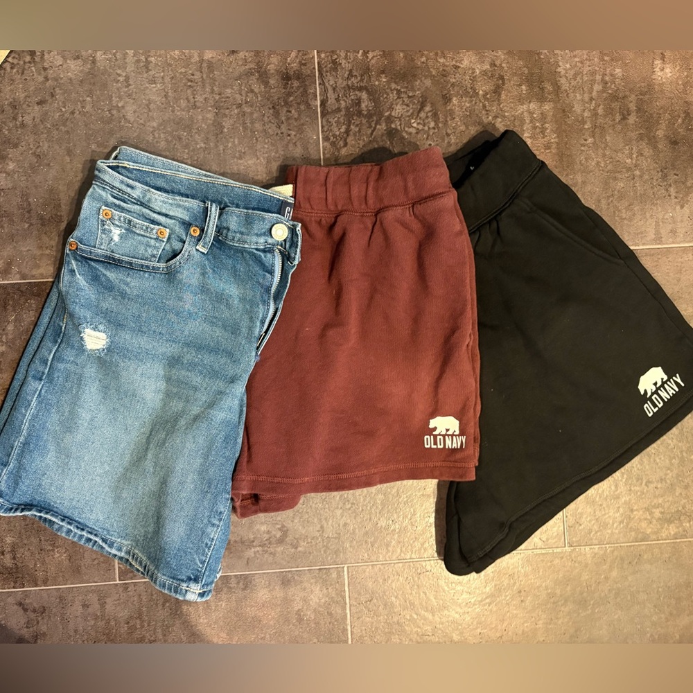 Women’s Shorts Jean Shorts Loungewear activewear Old Navy Lot of 3 Summer Med